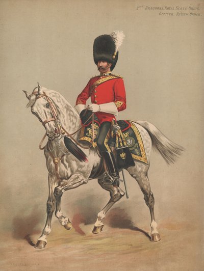 2º Dragones, Royal Scots Greys, Oficial, Orden de Revista de English School