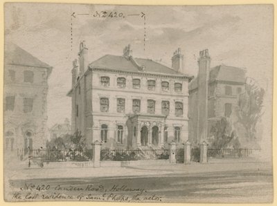 420 Camden Road, Holloway, última residencia de Samuel Phelps, el actor de English School