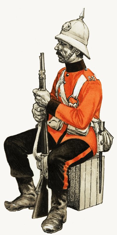 58º. Pie 1880 (Rutlandshire) Privado de English School