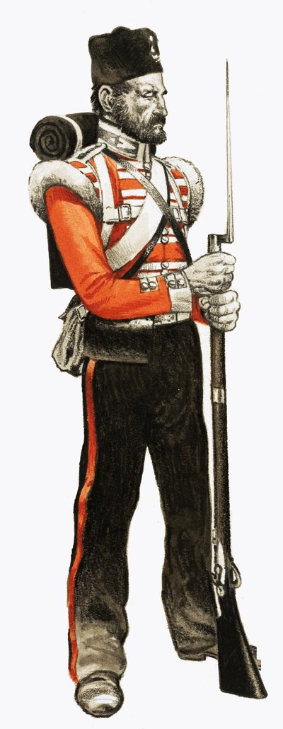 89º. Soldado de Infantería 1854 Granadero de English School