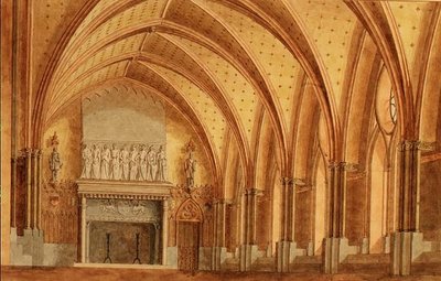 Un Salón Baronial, c.1840 de English School