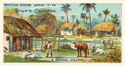 Un pueblo de Bengala (cromolito) de English School