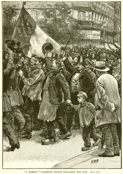 ¡A Berlín!—Multitudes parisinas declarando la guerra de English School