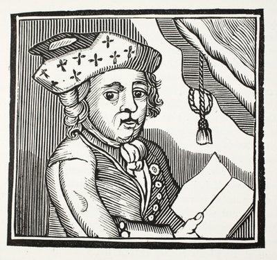 Una breve relación de las aventuras de M. Bamfyeld Moore Carew, ilustración de Chap-books del siglo XVIII de John Ashton, pub. 1882 de English School