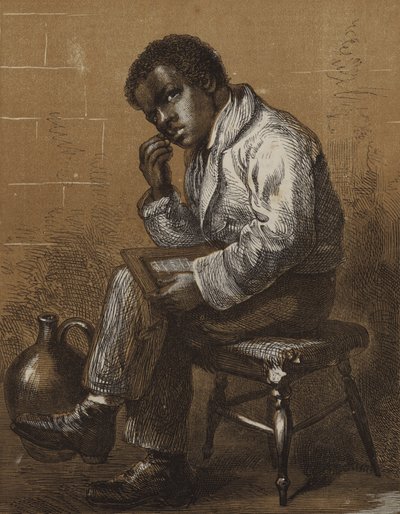"Un estudio marrón" (grabado) de English School