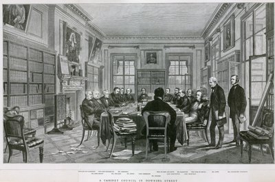 Consejo de Gabinete en el 10 de Downing Street de English School