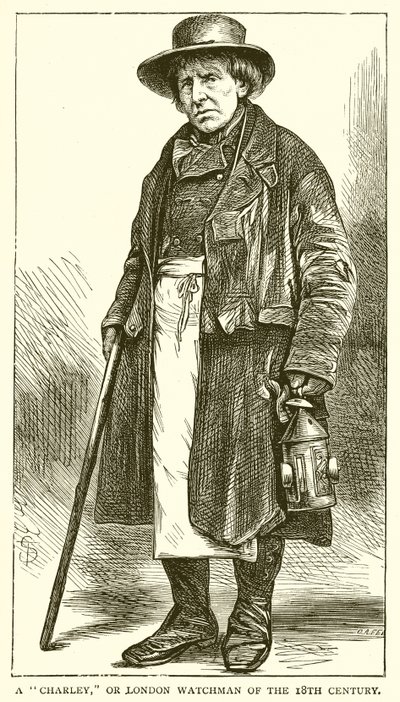 Un Charley, o vigilante de Londres del siglo XVIII de English School