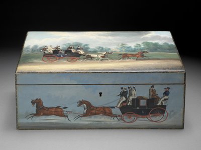 Caja de Cigarros pintada con Escenas de Impresiones de Taglioni, c.1840 de English School