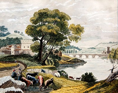 Un paisaje claudiano, c.1825 de English School