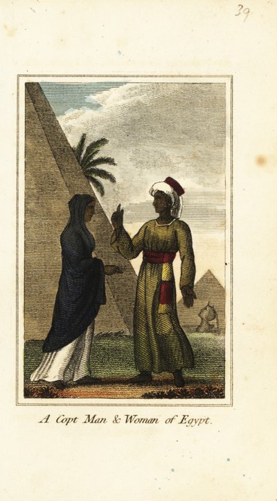 Un hombre copto y una mujer de Egipto de English School