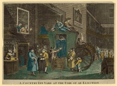 Un Patio de Posada en el Campo en Tiempo de Elecciones de English School