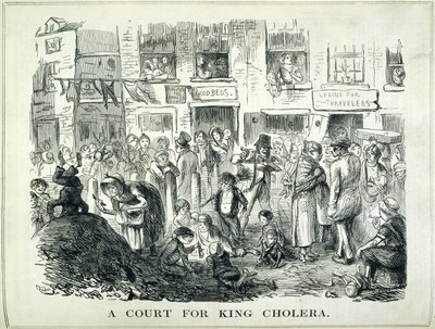 Un tribunal para el rey del cólera, ilustración de 