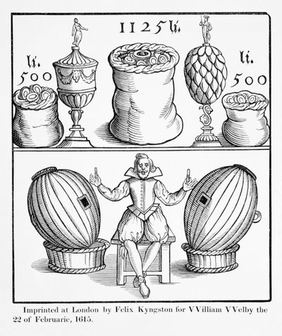Una declaración fijando la fecha del próximo sorteo de la Gran Lotería Permanente para Virginia, impreso por Felix Kyngston para William Welby, Londres, 1615 de English School