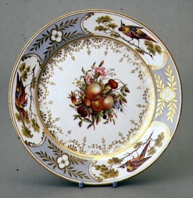 Un plato de Derby pintado por George Complin de English School