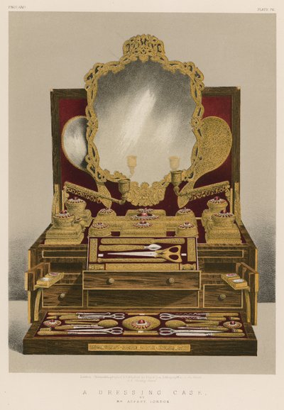 Un estuche de tocador por Mr. Asprey, Londres de English School