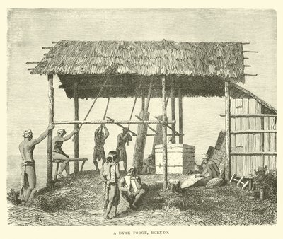Una fragua dyak, Borneo de English School