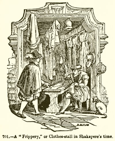 Una Frippería, o Puesto de Ropa en la Época de Shakespeare de English School