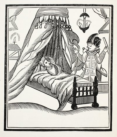 Un relato completo, verdadero y particular, ilustración de Chap-books del Siglo XVIII de John Ashton, pub. 1882 de English School