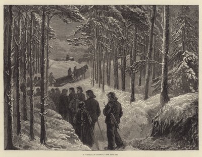 Un Funeral en Noruega (grabado) de English School