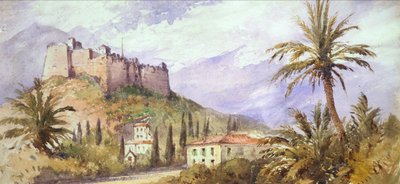 Un fuerte en las montañas del Atlas, c.1860-70 de English School