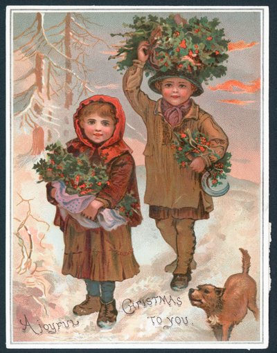 Una alegre Navidad para ti - Tarjeta victoriana de Navidad de English School