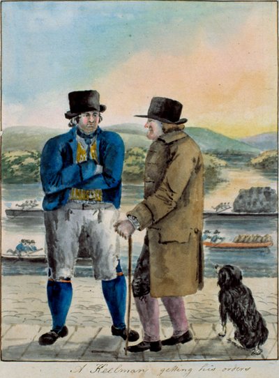 Un Keelman recibiendo sus órdenes de English School