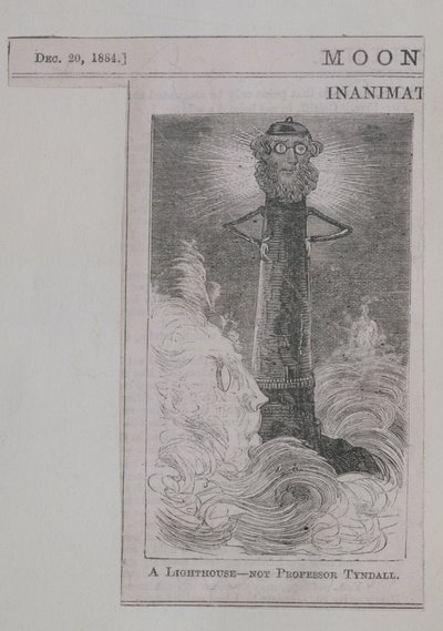 Un faro - no el profesor Tyndall, de Moonshine, publicado el 20 de diciembre de 1884 de English School