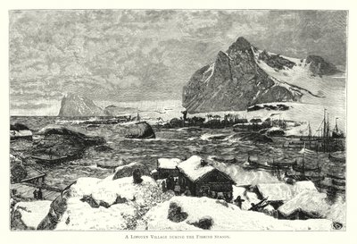 Un pueblo de Lofoten durante la temporada de pesca de English School