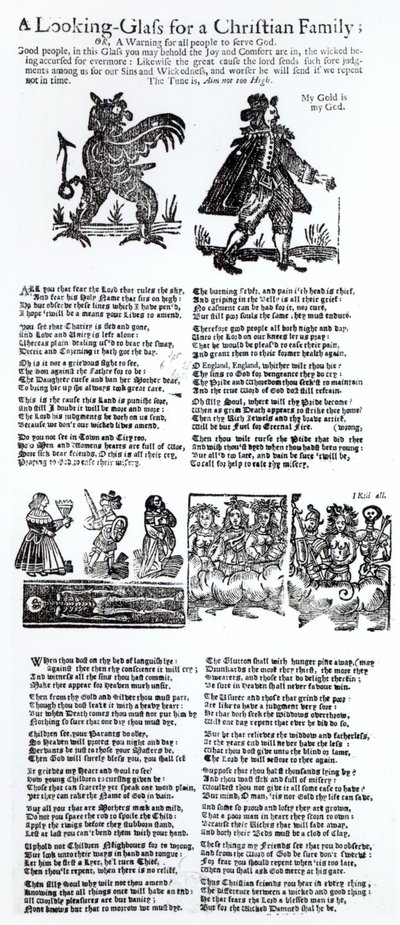 Un espejo para una familia cristiana, c.1665 de English School