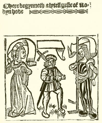 Una Pequeña Gesta de Robin Hood, impresa por Wynkyn de Worde de English School