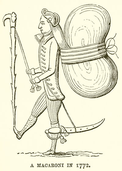 Un macaroni en 1772 de English School