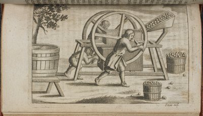 Una máquina para prensar frutas, ilustración de 
