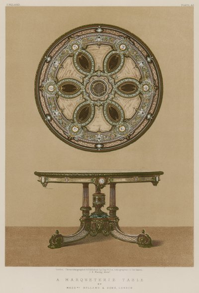 Una Mesa de Marquetería de English School