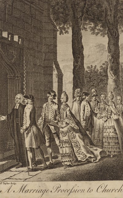 Una procesión de boda a la iglesia de English School