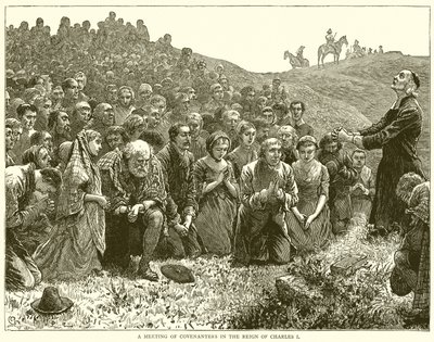Reunión de los Covenanters en el Reinado de Carlos I de English School