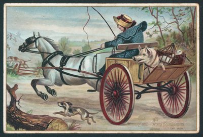 Una Navidad alegre y feliz - Tarjeta victoriana de felicitación de English School