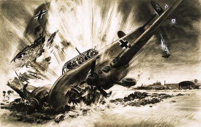 Un Messerschmitt aterriza de emergencia de English School
