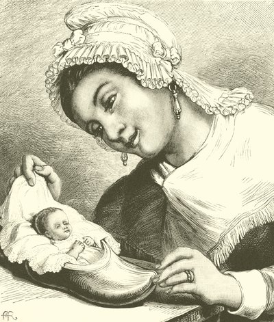 La cuna de un enano (grabado) de English School
