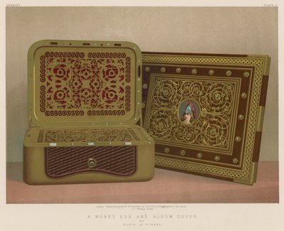 Una caja de dinero y cubierta de álbum por Klein de Viena de English School