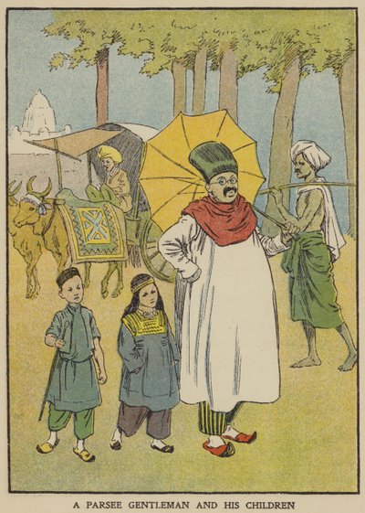 Un caballero parsi y sus hijos de English School