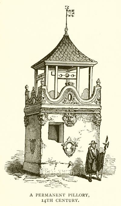 Una picota permanente, siglo XIV de English School