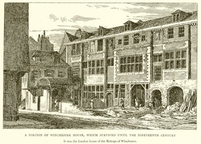 Una parte de la casa de Winchester, que sobrevivió hasta el siglo XIX de English School