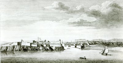 Una perspectiva del Castillo del Morro y la ciudad de La Habana desde el mar de English School