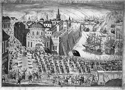 Una perspectiva de la ciudad de La Habana, tomada por el Conde de Albemarle y Sir George Pocock el 13 de agosto de 1762 de English School