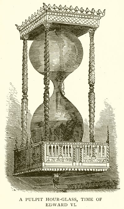 Un Reloj de Arena de Púlpito, Época de Eduardo VI de English School