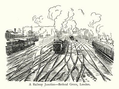 Un Cruce Ferroviario, Bethnal Green, Londres de English School