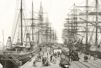 Un muelle ferroviario en Melbourne, de 
