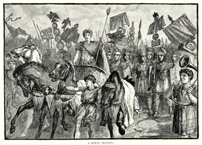 Un triunfo romano (grabado) de English School