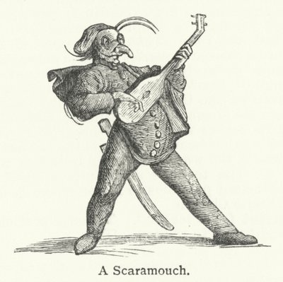 Un Scaramouch (grabado) de English School