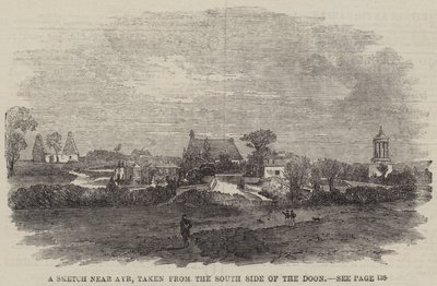 Un boceto cerca de Ayr, tomado desde el lado sur del Doon de English School